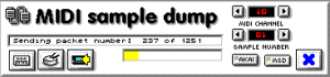EC-909's sample transfer dialogue box