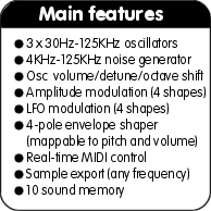 Main features