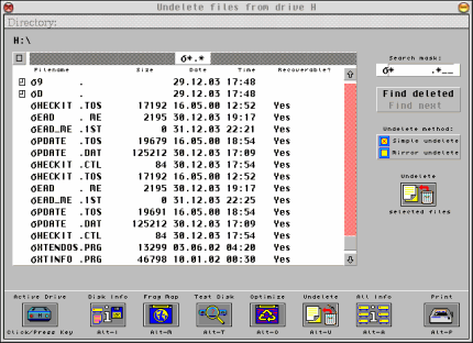 [Screen-shot: Undelete]