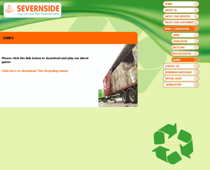 [Screen-shot: Severnside web site]