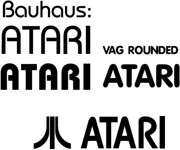 [Image: Bauhaus and VAG Rounded fonts]