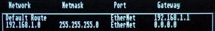 [Photo: Routing table]