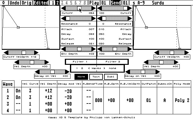 Kawai XD5 editor 