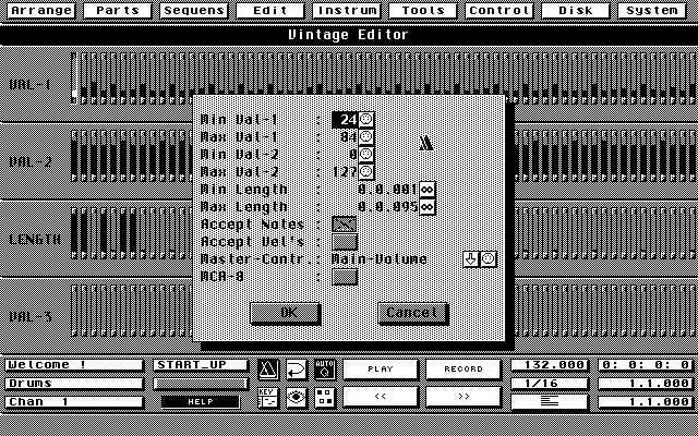 IMS Vintage Editor screen