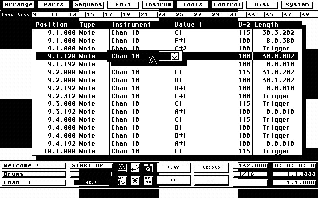 IMS list edit screen