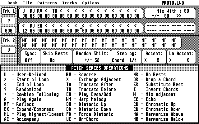 Ludwig's main Screen