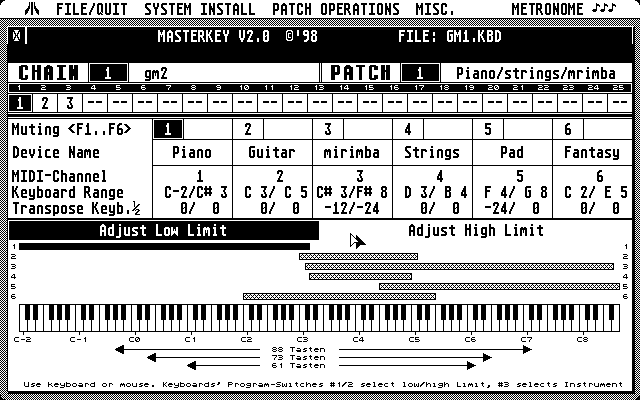 Zones screen