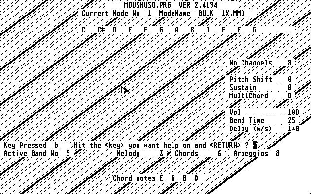 MousMuso Main Screen