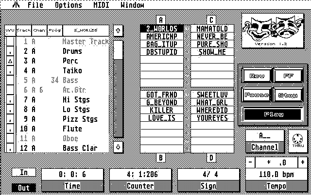 On-Stage main screen 