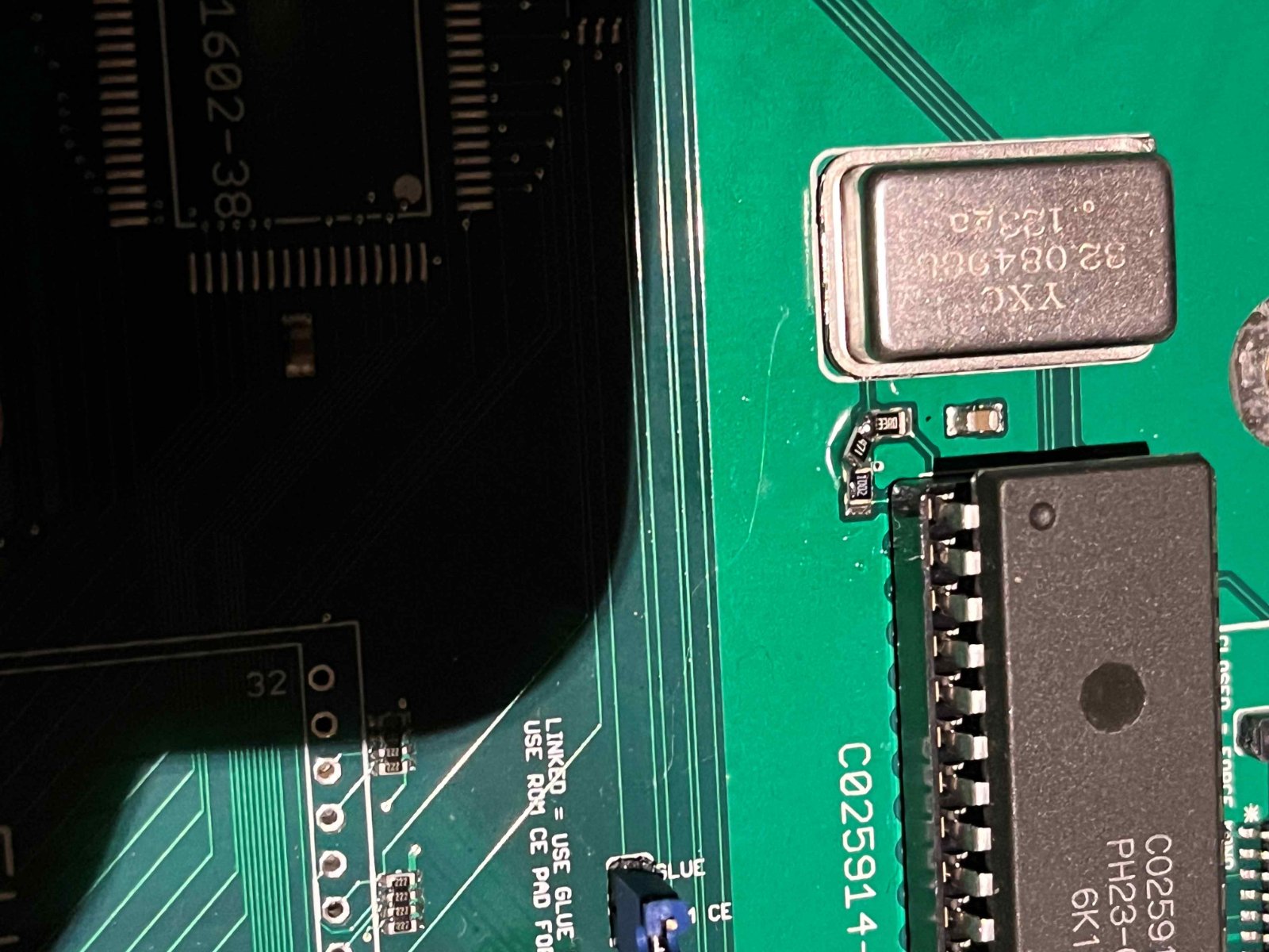 Soldering mess with flux...