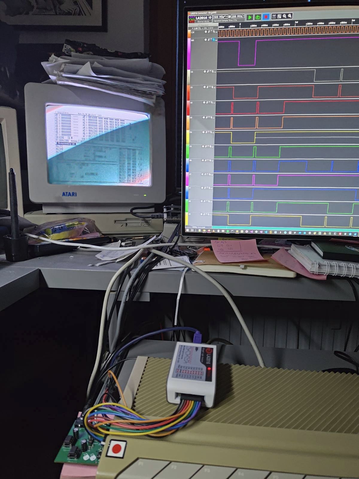 OPL3 ST cart with logic analyzer